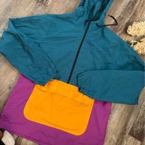 Colorful Hooded Windbreaker Jacket
